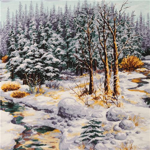 Michael Miller Christmas fabric Snowy Woods 1