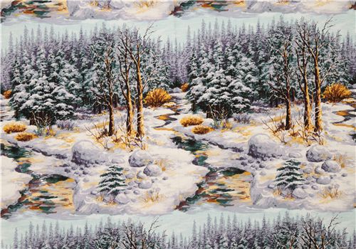 Michael Miller Christmas fabric Snowy Woods 2