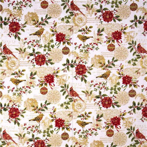 Michael Miller Christmas fabric poinsettia 2