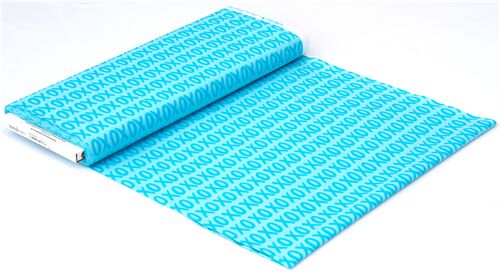 Tissu en coton bleu avec des XOXO Fabric by Michael Miller modeS4u