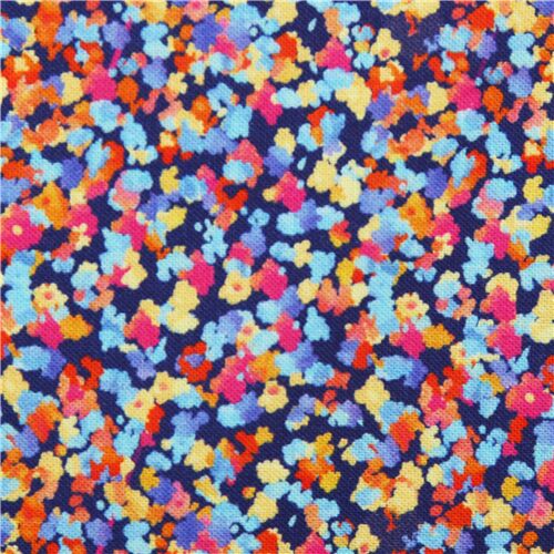 Ditsy Print Bright Rainbow Uneven Dots Fabric by Michael Miller