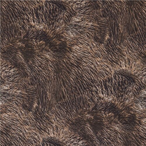 Michael Miller brown cotton fabric fur pattern - modeS4u