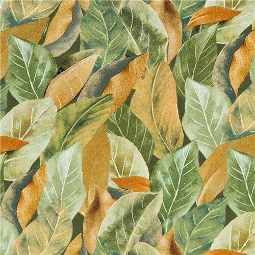 Michael Miller tela de algodón con hojas de magnolia - modesS4u