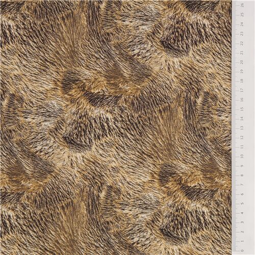 Brown Fur Realistic Print Fabric by Michael Miller - modeS4u