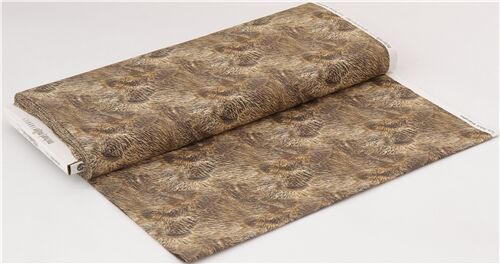 Brown Fur Realistic Print Fabric by Michael Miller - modeS4u