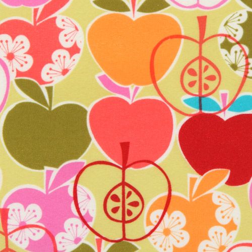 Michael Miller designer flannel fabric Bite Me apple 1