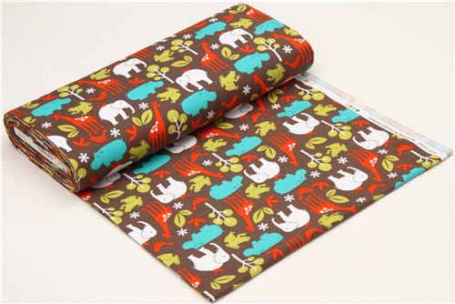 Michael Miller dirt flannel fabric Zoology zoo animal 3