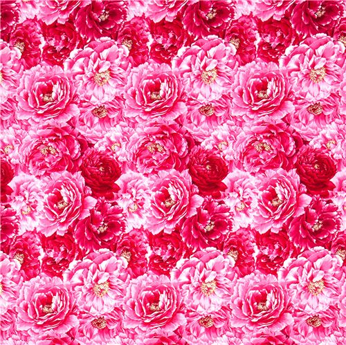 Michael Miller fabric Charlotte with pink flowers 2