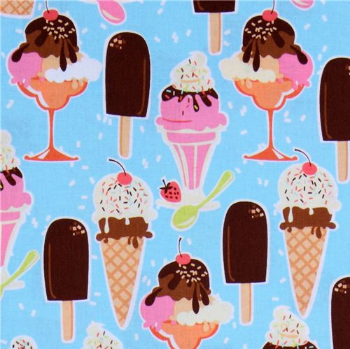 Michael Miller fabric Cool Treats ice cream cups 1