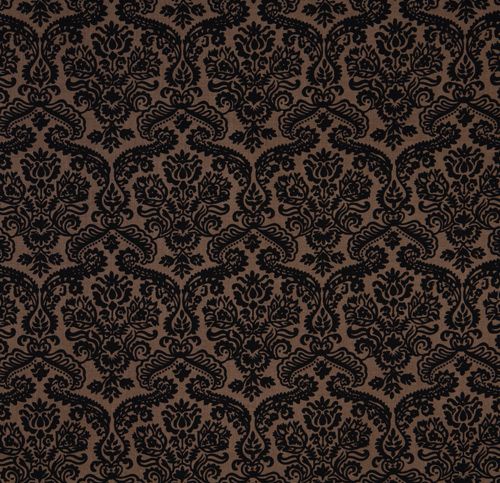 Michael Miller fabric Dainty Damask brown-black 2