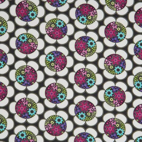 Michael Miller fabric Daisy Rose colourful daisy flower 2