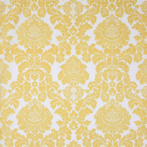 Michael Miller fabric Delovely Damask white-yellow 2