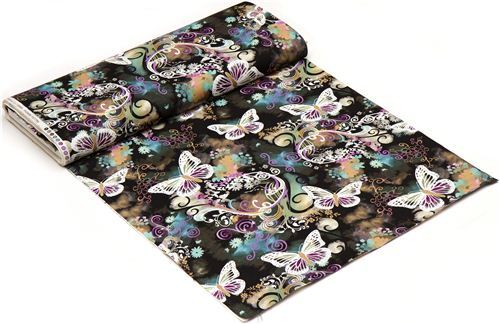 Remnant 37 cm - Michael Miller fabric Filigree Flutter butterfly 6