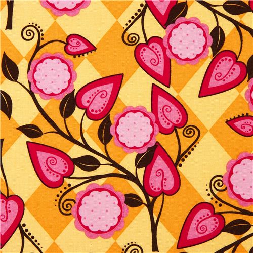 Michael Miller fabric Flora with flowers by Patty Young 1