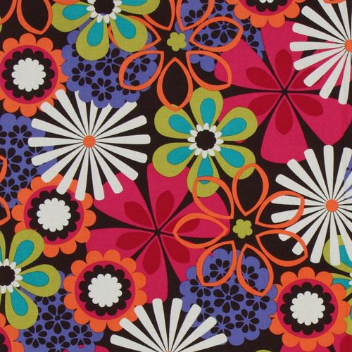 Michael Miller fabric Flower Shower colourful flowers 1