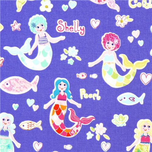 Michael Miller fabric Mermaid Friends mermaid fish 1