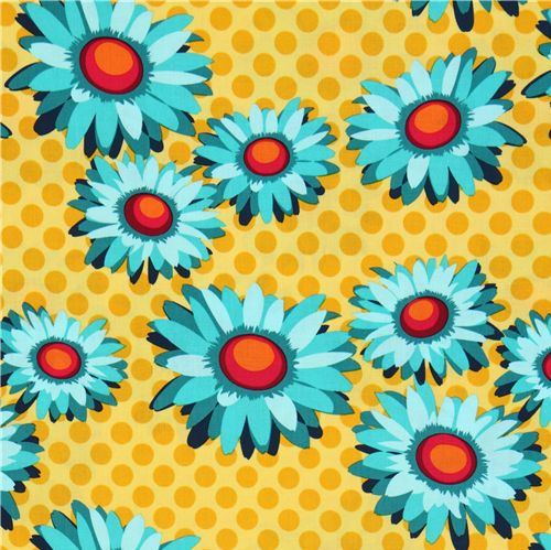 Michael Miller fabric Mustard Daisy Dot by Patty Young 2