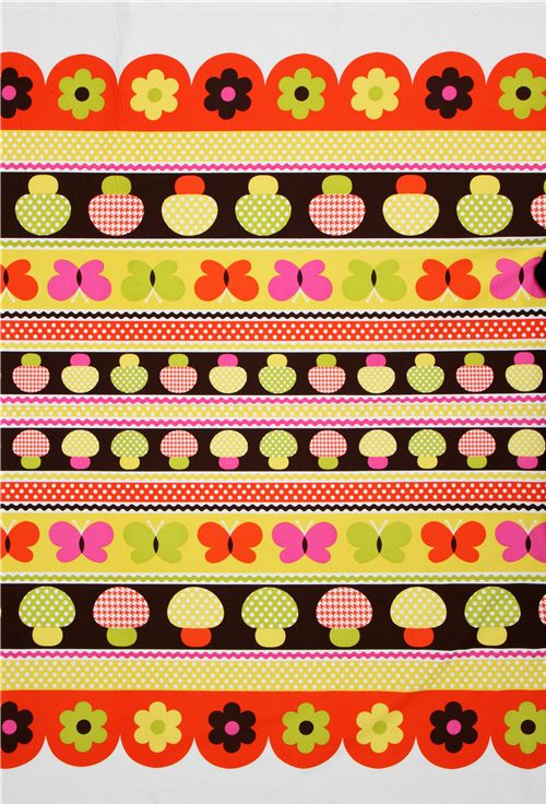 Michael Miller fabric Spice Mushroom Border toadstool 2