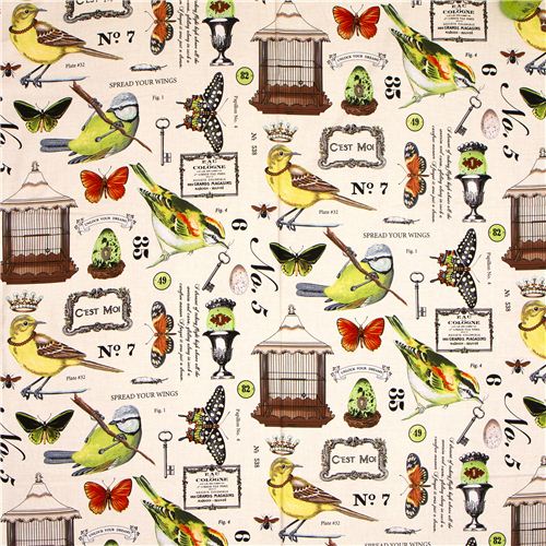 Michael Miller fabric Wing Study bird butterfly 2