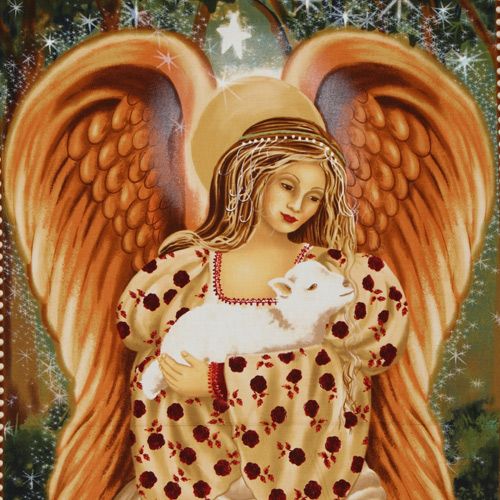 Michael Miller Stoff wunderschöner Engel Golden Angel 1