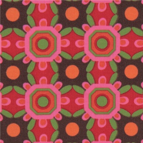 Michael Miller fabric pink Ground Cover plants 1