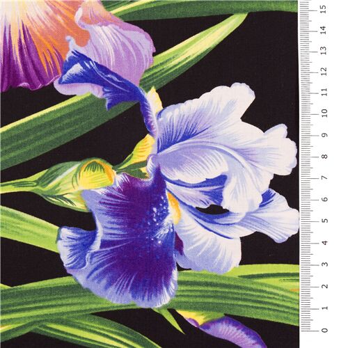 Michael Miller fabric with big iris flower modeS4u