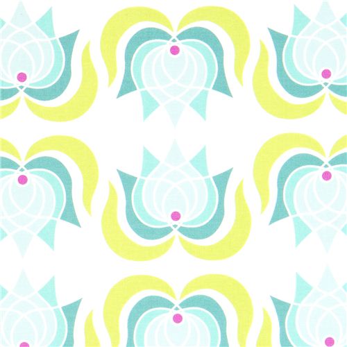 Michael Miller fabric with lotus flowers by Patty Young 1