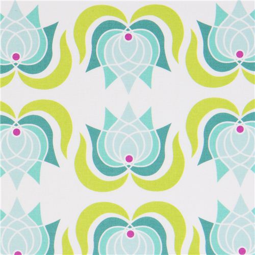 Michael Miller Blumen Stoff mit Lotus Blumen by Patty Young Stoff