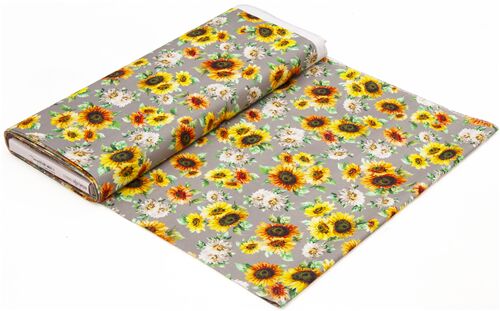 Tumbling Blooming Sunflowers Fabric by Michael Miller - modeS4u