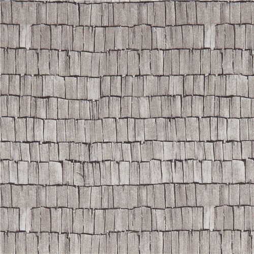 Michael Miller grey roof print cotton fabric Fabric by Michael Miller