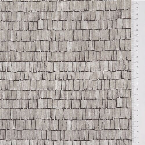 Michael Miller grey roof print cotton fabric modeS4u