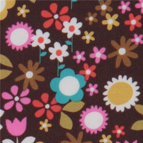 Michael Miller knit fabric Elvira Flowers 1