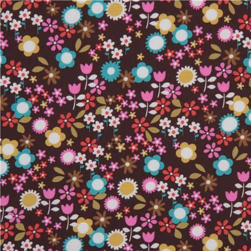 Michael Miller knit fabric Elvira Flowers 2