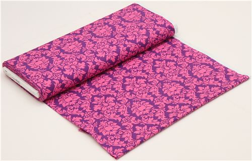 Michael Miller ornament fabric Dandy Damask purple-pink 3