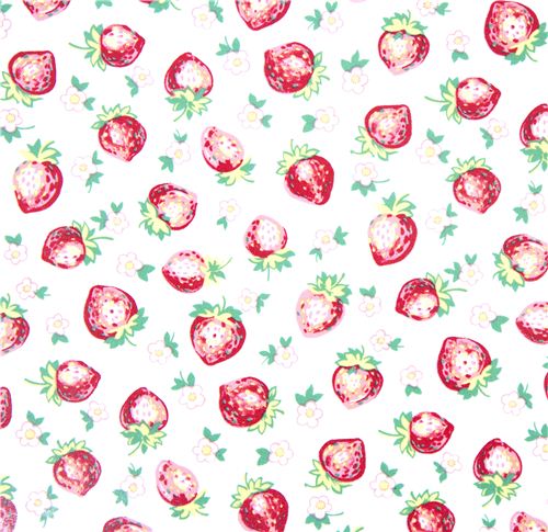 Michael Miller premium laminate fabric strawberry 2