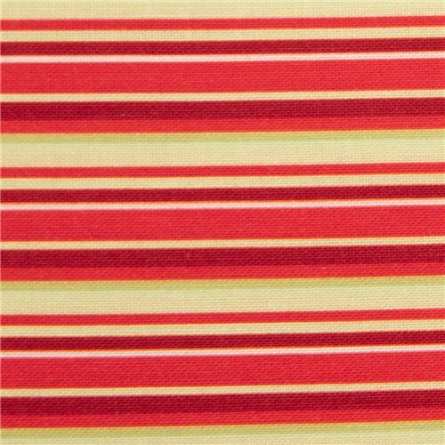 Rayures Rouges Et Vert Pâle Variées Tissu