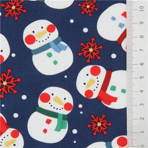 pics Blue Snowman Fabric michael miller snowman fabric in navy blue and metallic gold with snowflakes