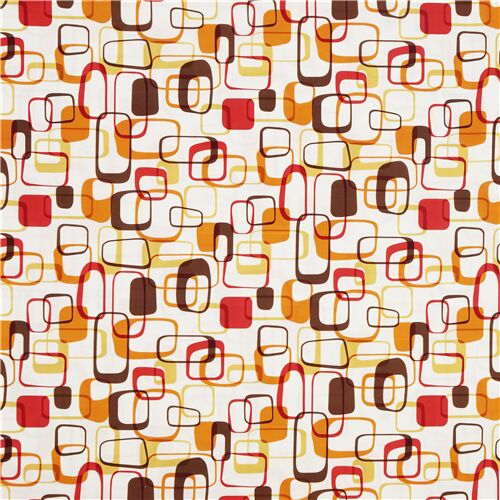 beige retro kitchen utensils stripes fabric Michael Miller Fabric by  Michael Miller - modeS4u