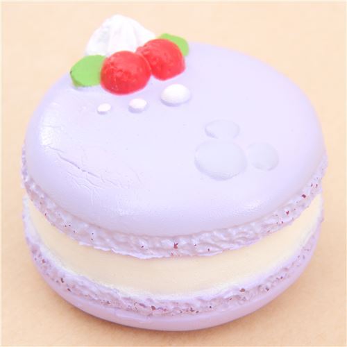 Squishy En Forme De Macaron Violet Avec Mickey Mouse Modes4u