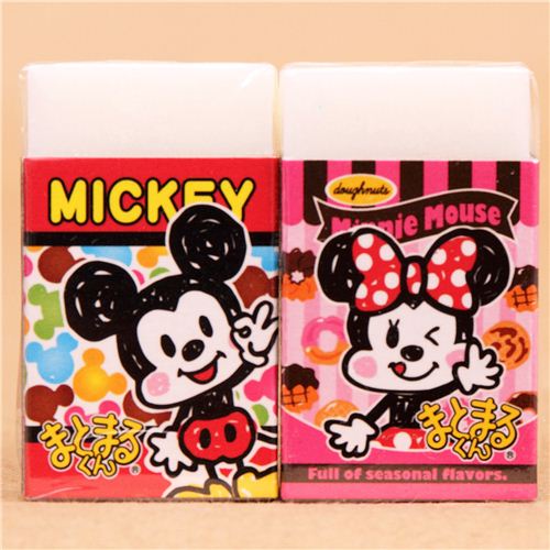 Mickey and Minnie Mouse eraser from Japan Animal Eraser Eraser