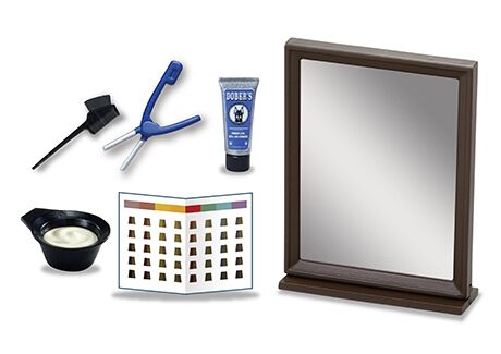 Miniature barber ReMent blind box 8 set Dobers grooming salon figurines 5