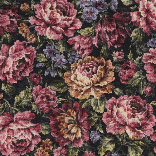 Multicolor floral tapestry rose design oxford fabric Cosmo Fabric by Cosmo  - modeS4u