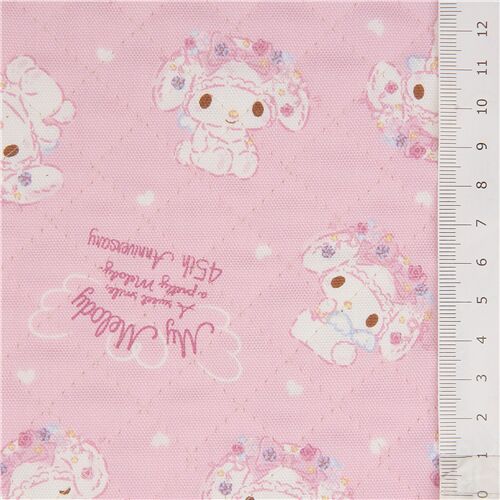 ♡melody♡さま専用 My Melody 45th Anniversary pink quilting fabric with batting
