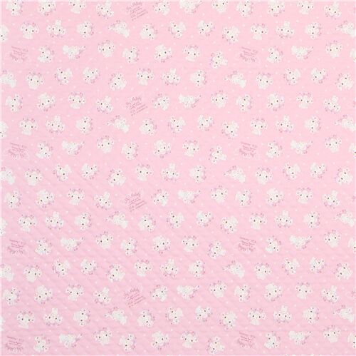 My Melody 45th Anniversary pink quilting fabric with batting - modeS4u