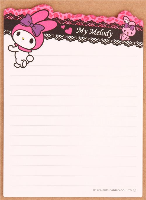 My Melody rabbit animal print mini Letter Set from Japan - Letter Sets ...