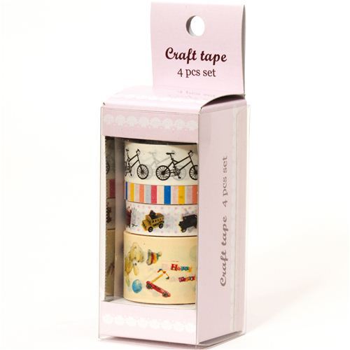 Paper Tape set bike car toys stripes 2