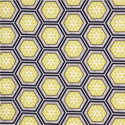 Park City leaf hexagon Michael Miller fabric Rustique 3