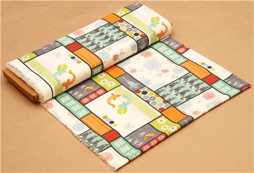 Patchwork Koi fish florwer origami organic fabric birch USA 4