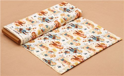 Penny's Seasons forest animal girl seasons birch organic fabric from the USA 3