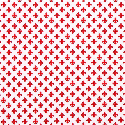 Petite Fleur De Lis Rouge lily ornament fabric Michael Miller Petite ...